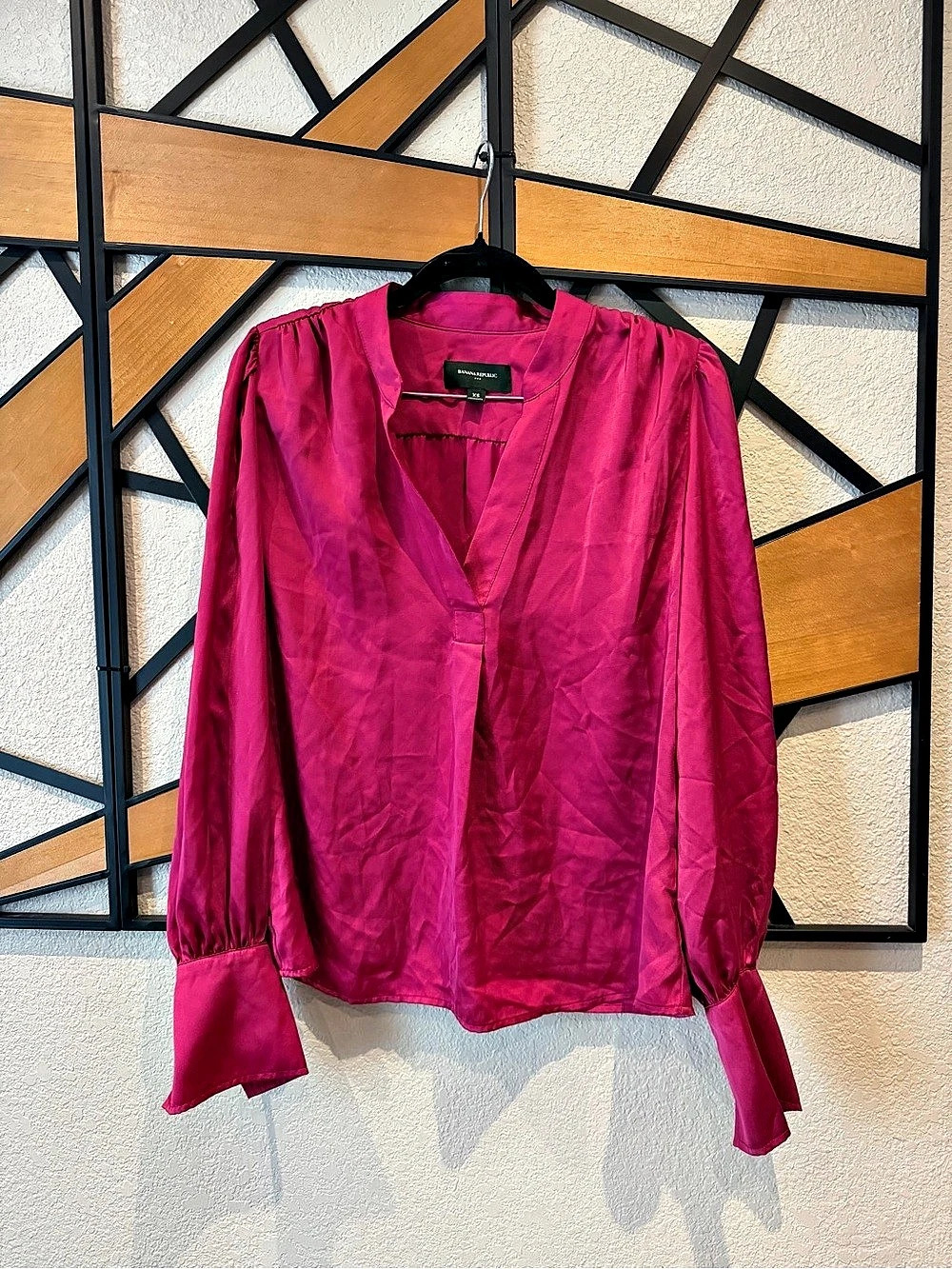 Banana Republic Long Sleeve Blouse in Pink Size XS Like New